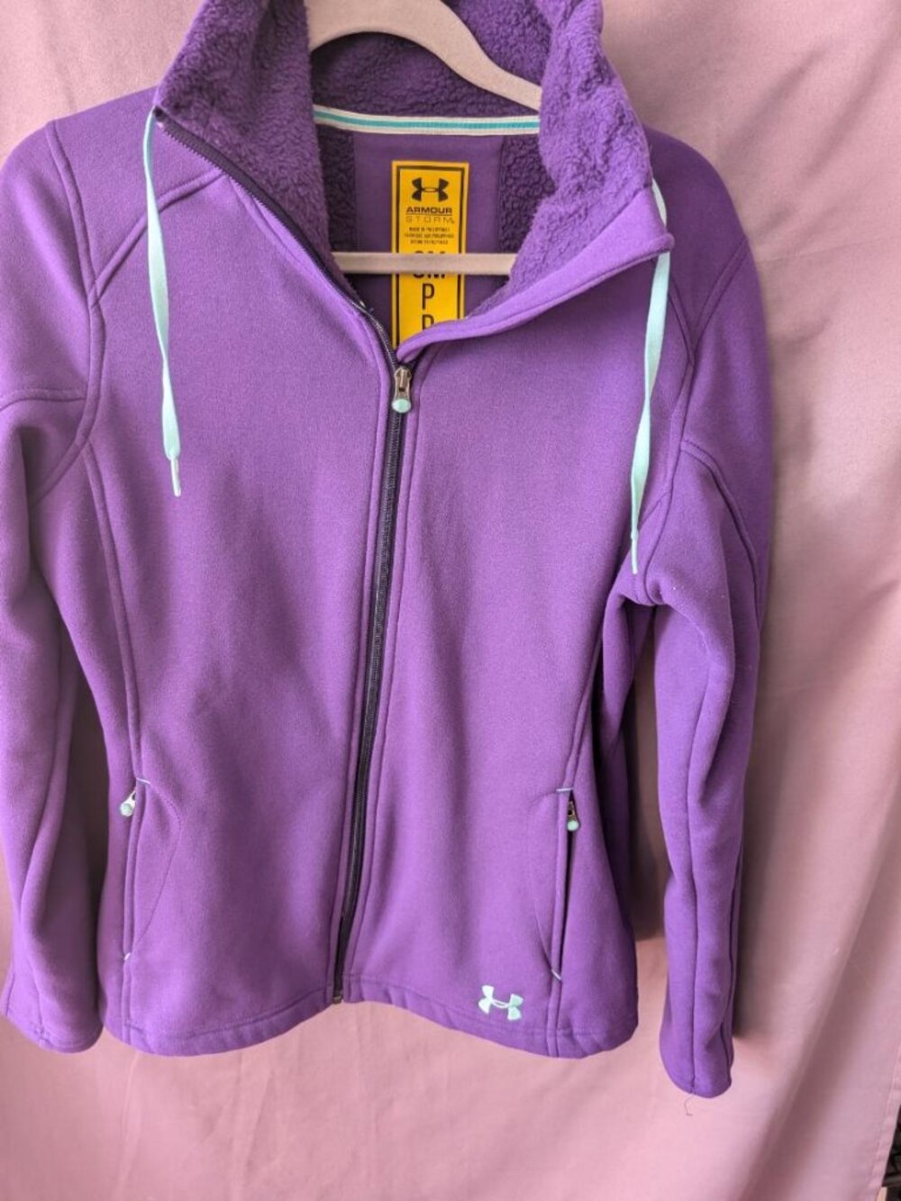 Under Armour Storm Full Zip Purple Fleece Size S
